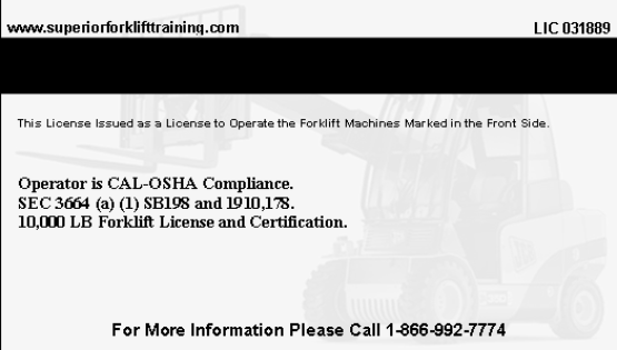 do you have to have a forklift license